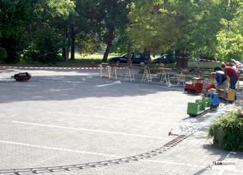 Genügend Platz um mit GroßSpurigem aufzutreten. Die transportable 5 Zoll Anlage.