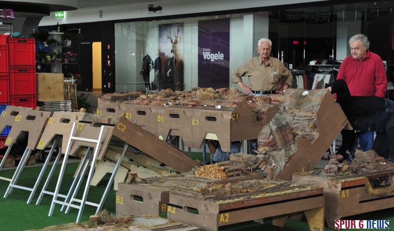 US-Waldbahnanlage in G-Scale Größe ... Ausstellung bei HUMA - Schwabach/Bayern
